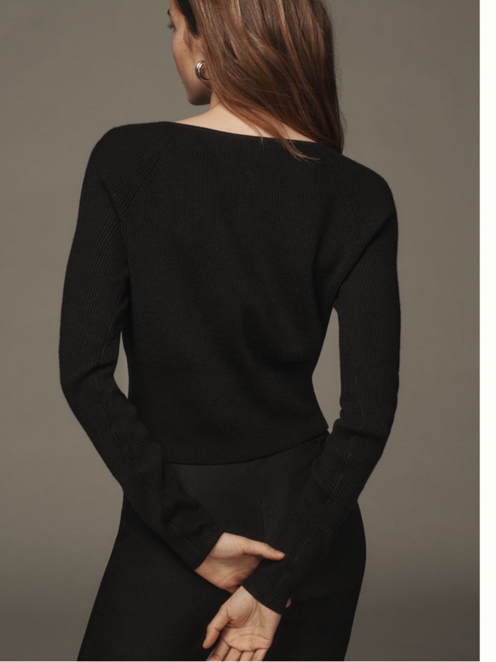 Reformation Wool Cardigan in black NWT - Picture 3 of 4
